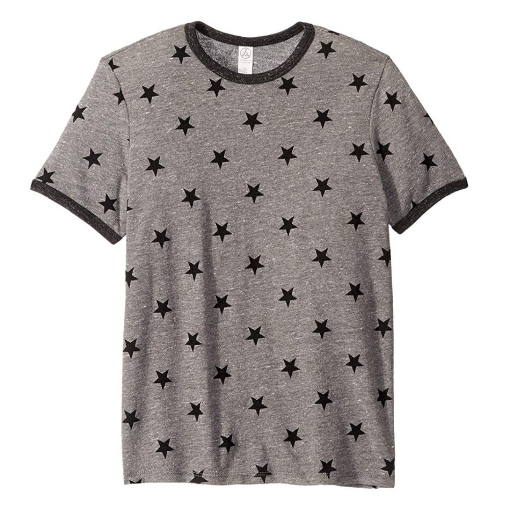 Alternative Kids Eco-Jersey Printed Ringer T-Shirt